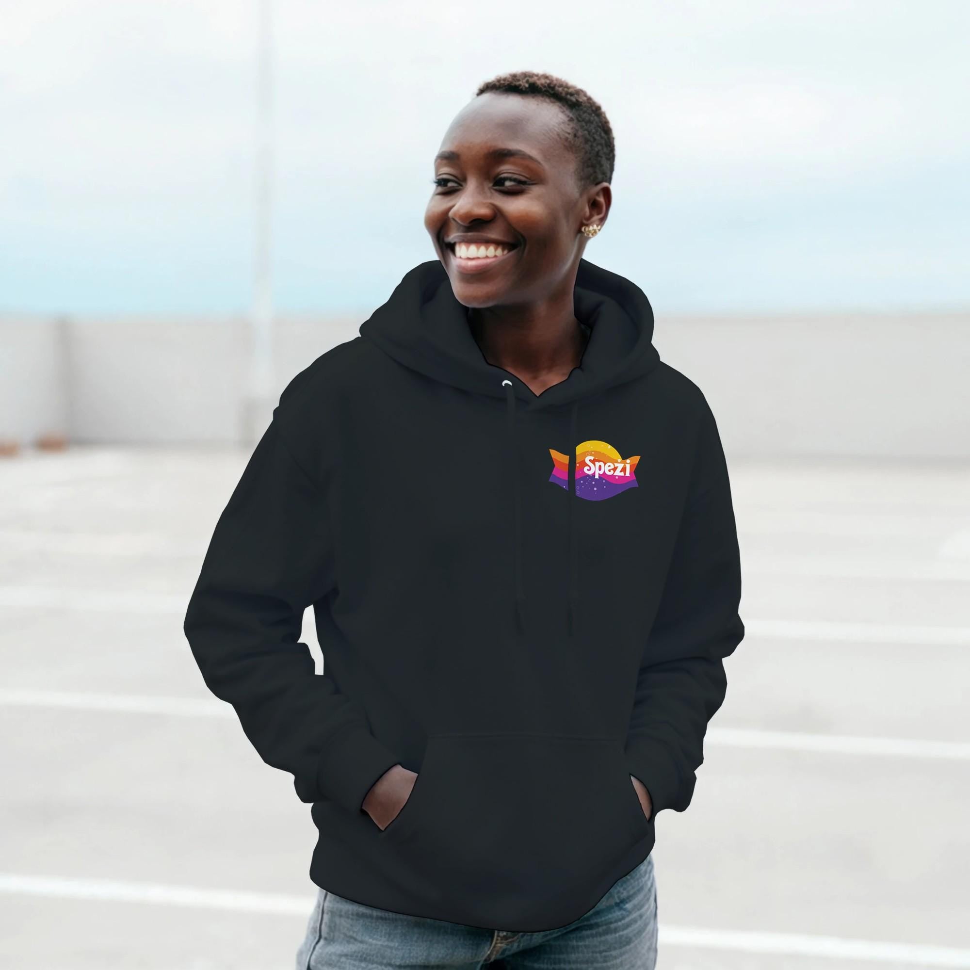 Spezi Logo Hoodie – 70s Retro Soft Drink Design | Gildan 18500