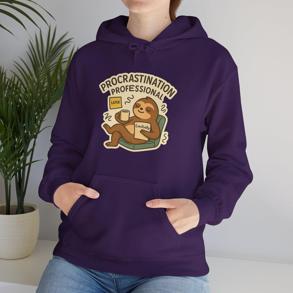 Procrastination Professional Hoodie - Cozy, Funny Sweatshirt for Loungewear, Gifts, Office Humor, Relaxation Fashion, Unisex Casual Wear