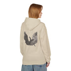 Fleece Hoodie, fallen Icarus hand sketch design, Unisex Pullover Sweatshirt for Mythology Lovers, Cozy Winter Apparel, Greek Myth Inspired